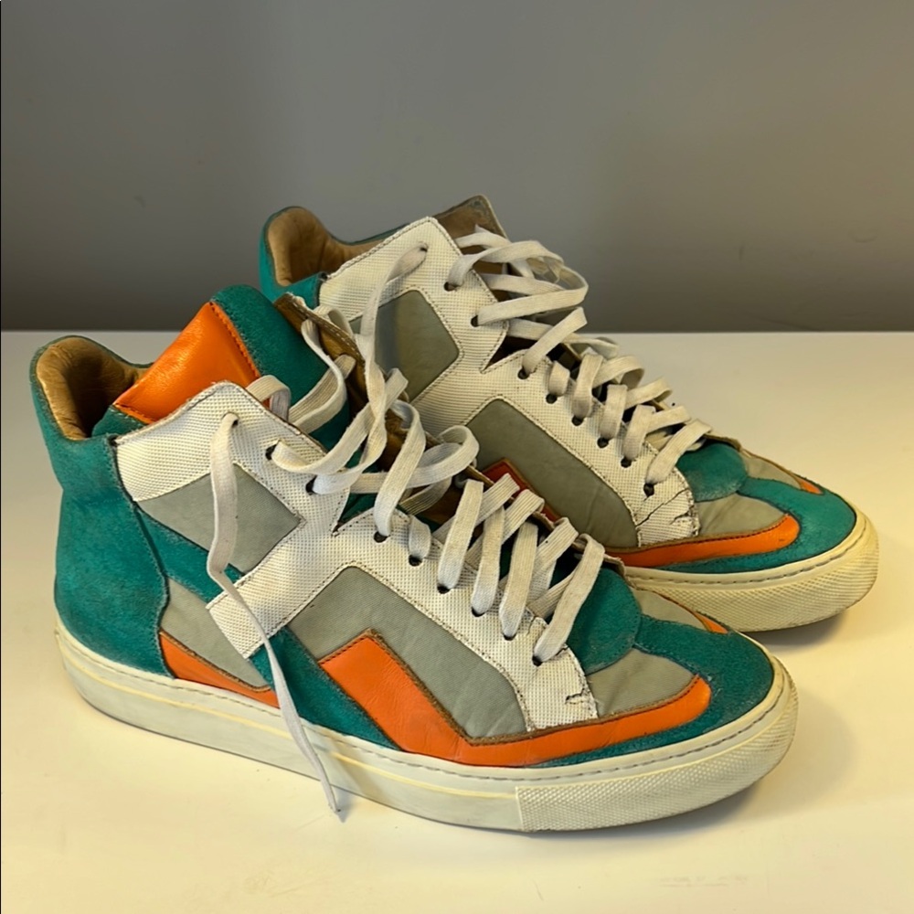 Maison Martin Margiela Teal and Orange Sneakers